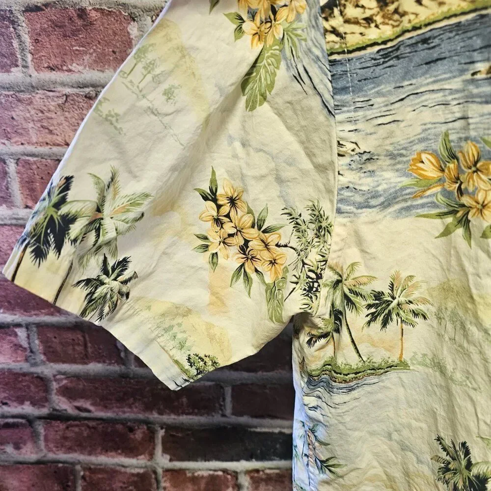 Men's HOLLIS RIVER Hawaiian‎ Shirt Large VINTAGE